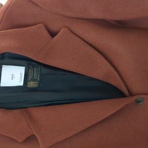 Mango wool blazer, size large in amber